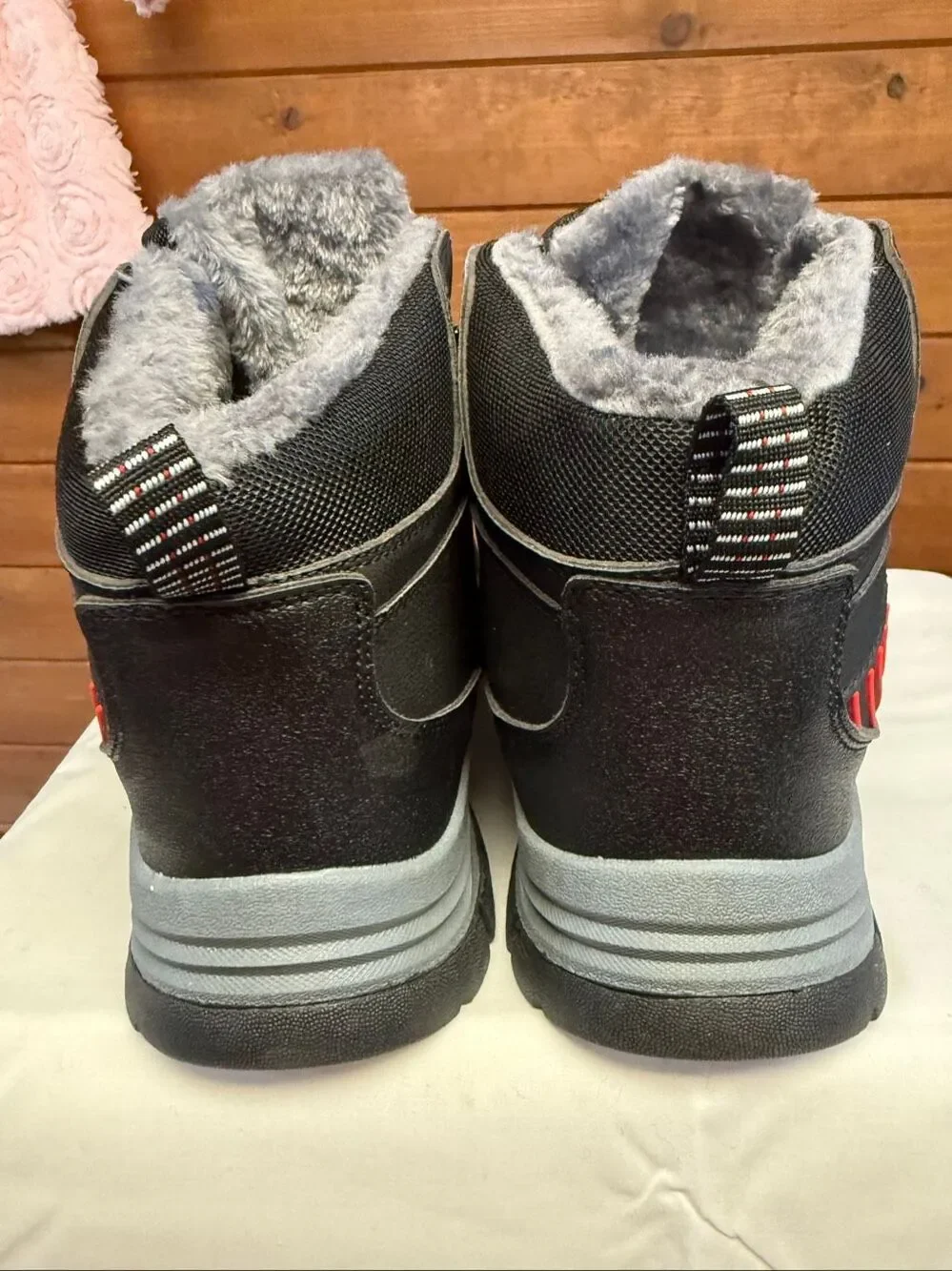 Men Winter Snow Boots Waterproof Super Warm  Outdoor Plush Hiking Boots Sz 46 (1